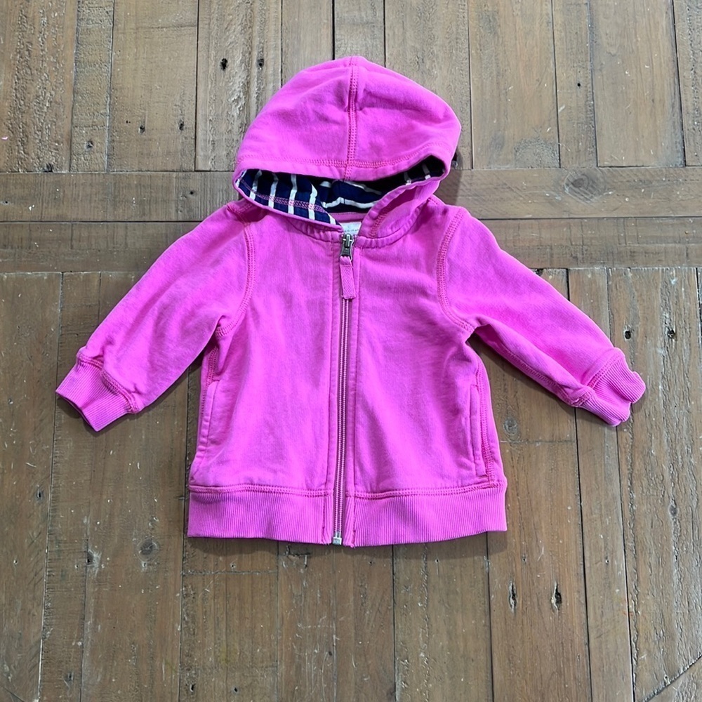 Hanna andersson pink zip front hoodie
